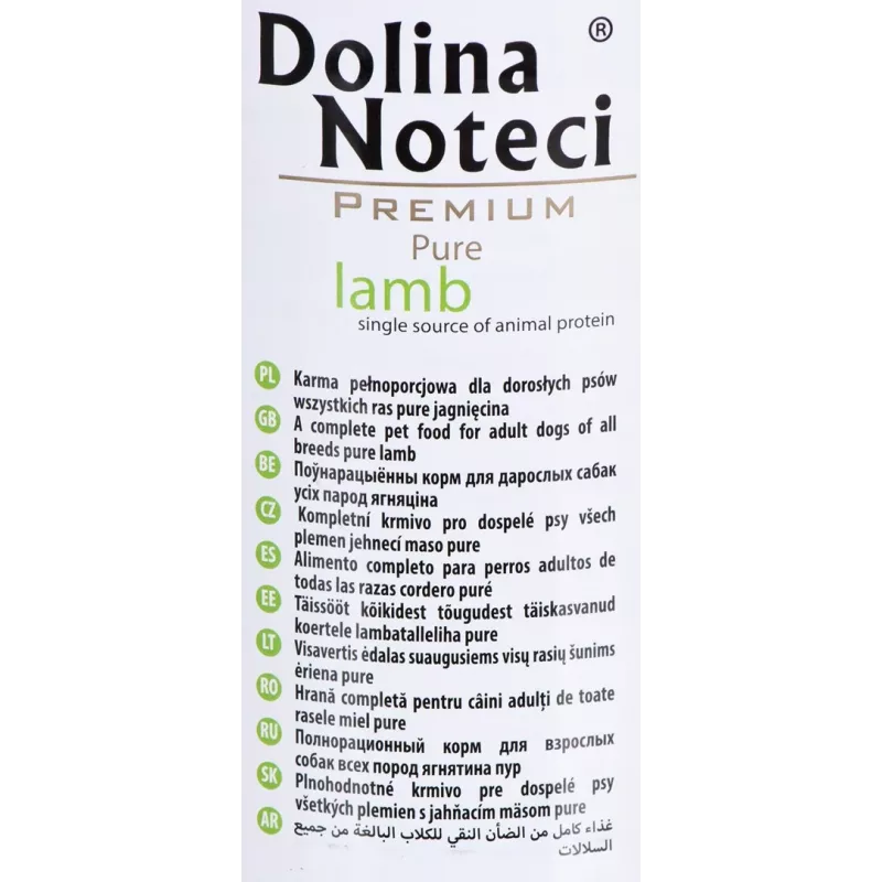 Dolina Noteci Premium Pure Lamb - märg koeratoit - 400g