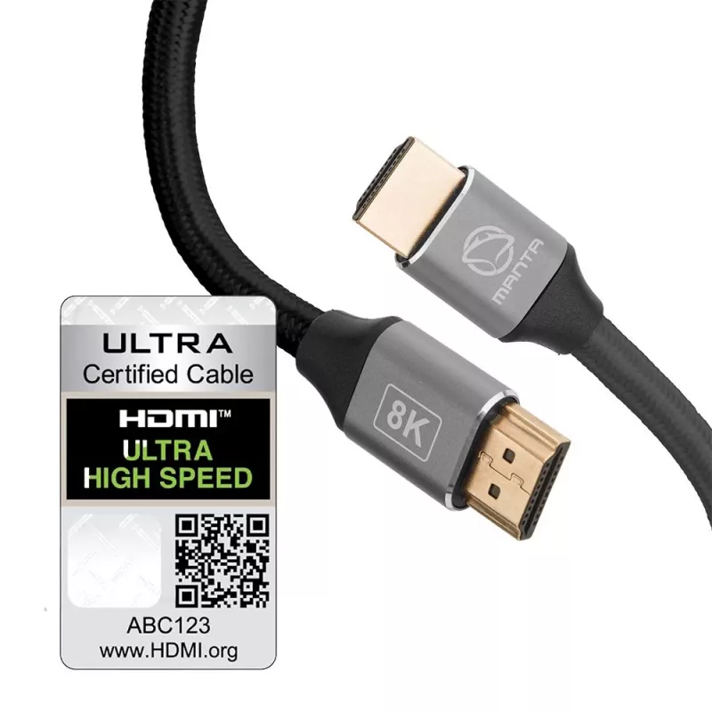 HDMI-kaabel MANTA HDMI-1.5MC 1,5 m, toetab kuni 8K