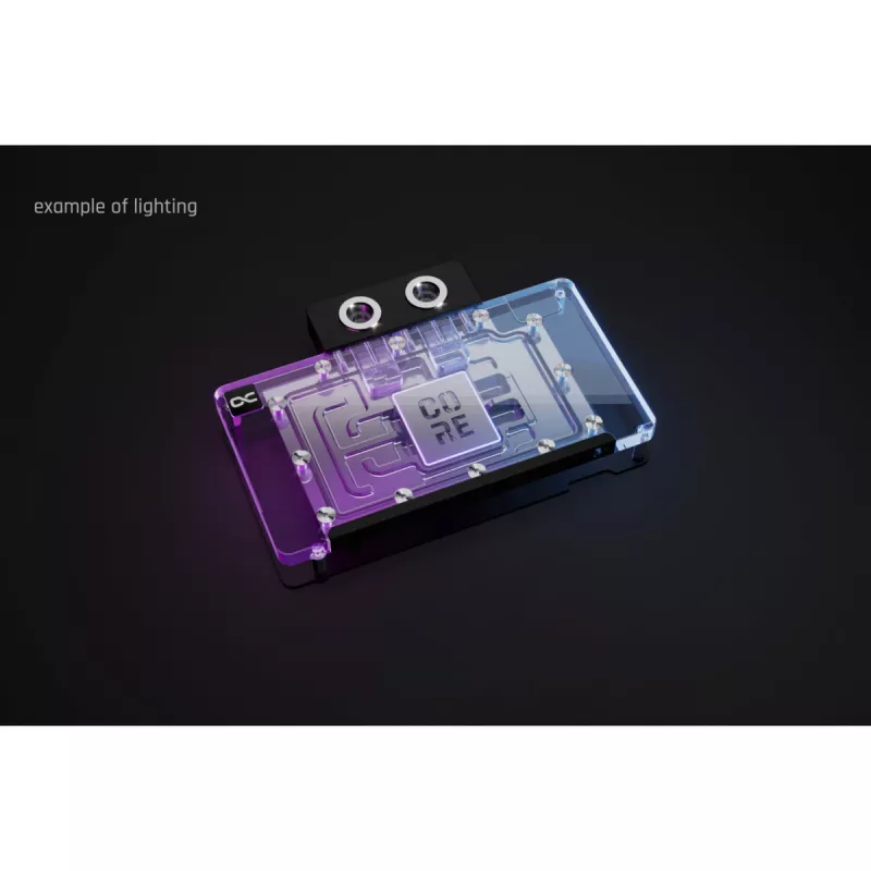 Graafikakaardi veeblokk Alphacool RTX 5080 Phoenix läbipaistev hõbedane tagapaneeliga