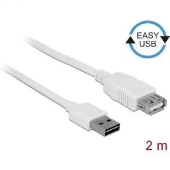 USB-kaabel DeLOCK 85200 USB 2.0 2 m valge