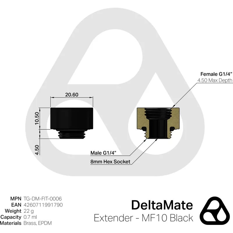 Thermal Grizzly DeltaMate Extender - MF10 must (TG-DM-FIT-0006)