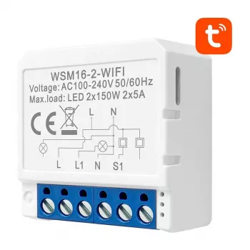 Nutika lüliti moodul Avatto WSM16-W2 WiFi kaugjuhtimine, ühe kanaliga relee koduseks automatiseerimiseks