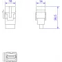 HDMI võtmeadapter Bachmann 918.0411 — HDMI 2.0 moodul võtmeadapteri seinapistikutele ja jaotusplaadile