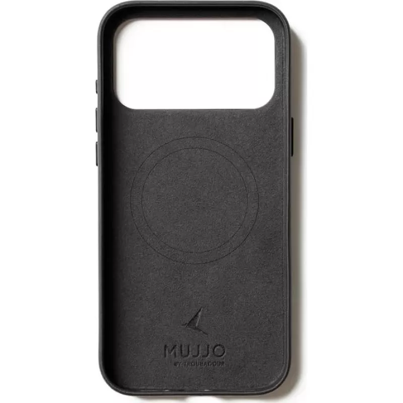 Mujjo Full Leather Case ümbris iPhone 17 Pro Max must