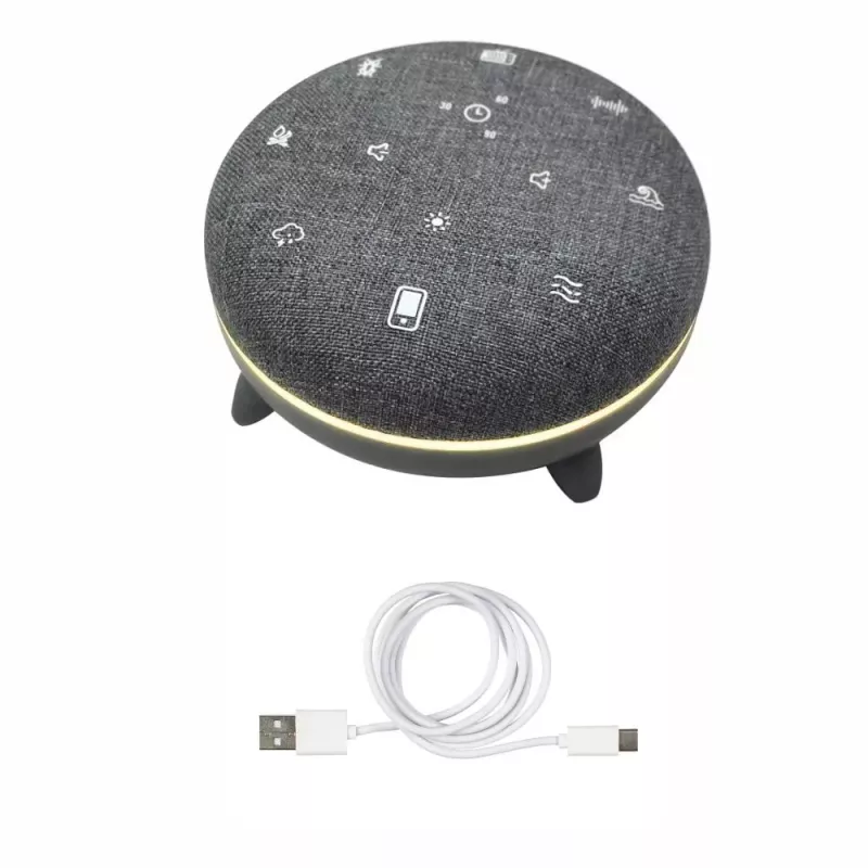 Kantav kõlar MANTA SPK03-GR Szumi-GO — roheline, Bluetooth, beebi unemuusika, taimer, RGB-taustvalgustus, 12,5×7,5×12,5 cm
