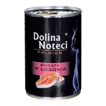 Märg kassitoit Dolina Noteci DOLINA NOTECI Premium lõhe 400 g (2x200 g) purk, täiskasvanud, säilitusainevaba