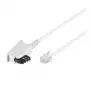 Wentronic Goobay TAE-F-ühenduskaabel (universaalne viigujaotus), valge, 15 m - TAE-F-pistik RJ11/RJ14-pistikule (6P4C) (68542)