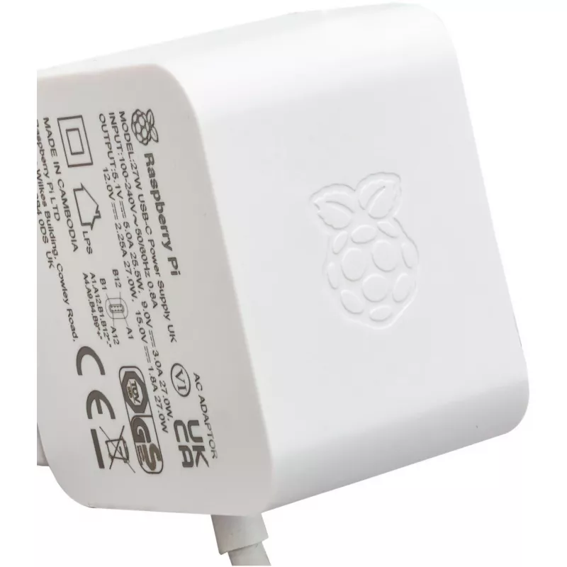 Raspberry Pi SC1152 toiteplokk ja pingemuundur siseruumidesse 27 W valge (SC1152)