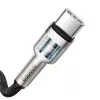 USB-C–USB-C kaabel Baseus Cafule Metal — 2 m, 100 W laadimine, USB 2.0 (480 Mbps), tsingitud kontaktid, must