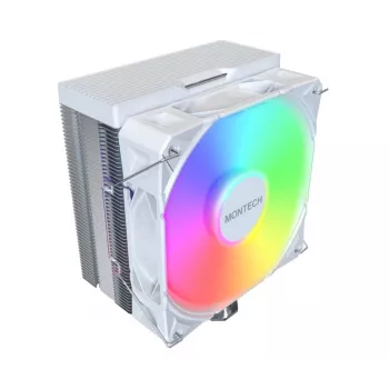 Õhkjahuti Montech NX400 ARGB 120 mm valge — 270 W TDP, FDB, 156×74×120 mm