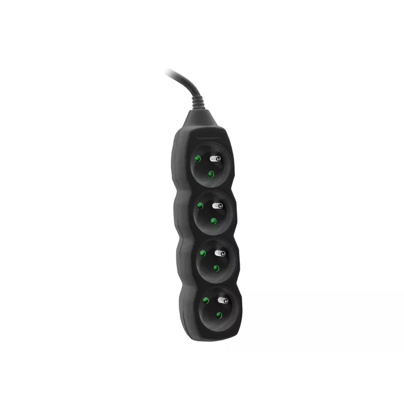 Tracer PowerCord pikendusjuhe, 4 pistikupesa, 3 m, must