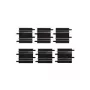 Rajaosad CARRERA sirgete komplekt — 3×100 mm + 3×114 mm must, 6 tk