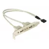 Slotklamber 1x sisemine USB 5pin -> 2x väline USB2.0 DeLOCK 71000