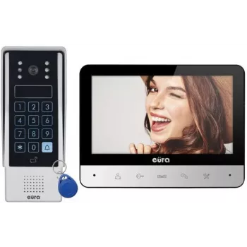 Videosisetelefon Eura VDP-77A3 7-tollise värviekraaniga, juhtmega