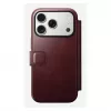 Mobiiltelefoni ümbris Nomad Modern Leather Folio Apple iPhone 17 Pro jaoks, 6,3 tolli (16 cm), nahk, burgundia