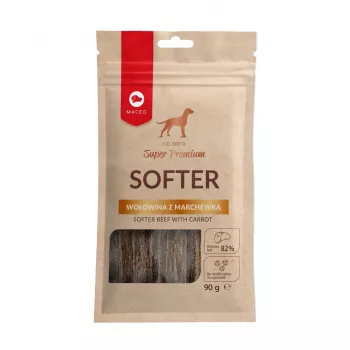 Koerte maiused MACED Softer Beef with carrot 100 g — pehmed veiseliha & porgandi treeningunärimistükid täiskasvanud koertele