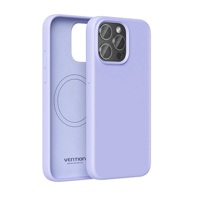 Telefonikott Vention Silicone Case KUFV0-40 iPhone 15 Pro Max jaoks, lilla, silikoon pehme puudutusega õhuke sobivus