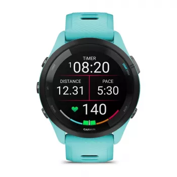 Garmin Forerunner 265 3,3 cm (1,3) AMOLED 46 mm Digitaalne 416 x 416 pikslit Puuteekraan Must, Sinine Wi-Fi GPS (satelliit)