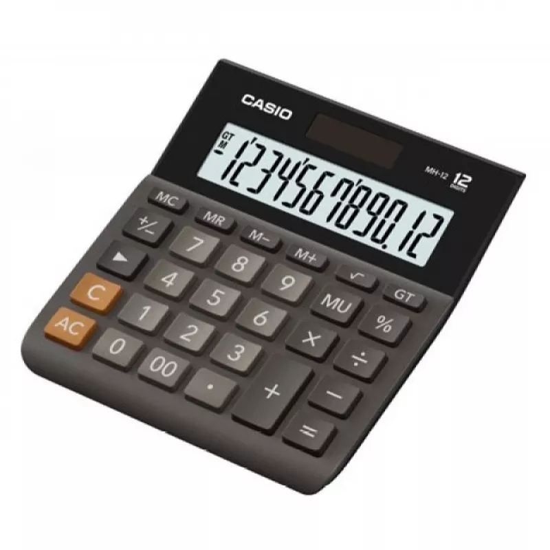 Casio MH-12BK-S 12-kohaline must kontorikalkulaator