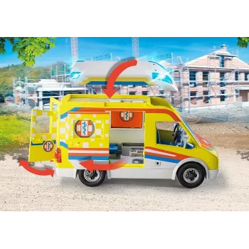 Playmobil 71202 City Life kiirabi valgus- ja heliefektidega mänguasi sobib vanusele 4+ üksik