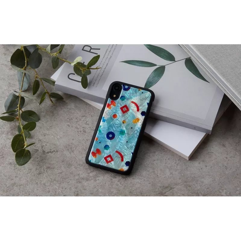 Kaitsev telefoniümbris iKins iPhone XR-ile — Must Poppin Rock disain