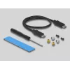 SSD-korpus DeLOCK väline USB USB-C kombokorpus M.2 NVMe PCIe või SATA SSD-le