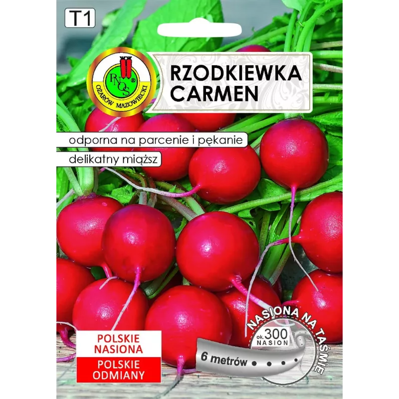 Seemned Apte Rzodkiewka CARMEN — poola redisesort aastaringseks kasvatamiseks