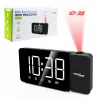 Digitaalne LED-kellraadio GreenBlue GB172 koos FM-tuuneri, projektori, termomeetri, USB 5V ja CR2032 toitega