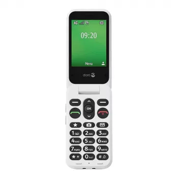 Funktsioonitelefon Doro Leva E22 karpkujuline, 2,8-tolline (7,11 cm) ekraan, üks SIM, 0,3 MP kaamera, 1150 mAh, 127,8 g, punane/valge