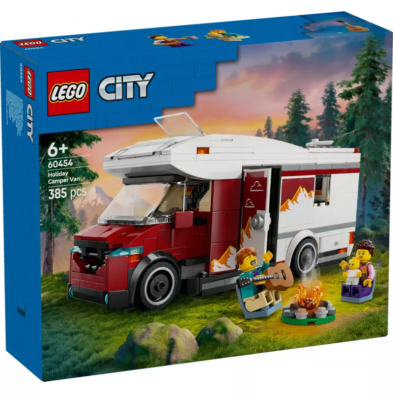 Ehitusmänguasi LEGO City Adventure Camper 60454, 385 tk, kõrgus 80 mm, vanusele 6+