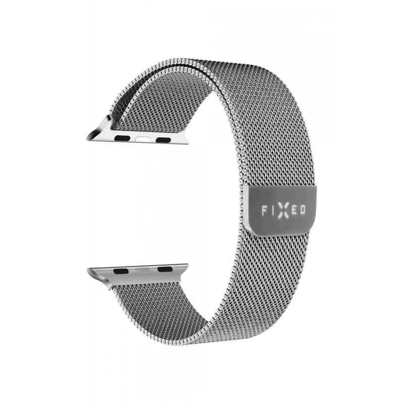 Võrkrihm FIXED Apple Watchile 38/40/41 mm — FIXMEST-436-SL hõbedane, Milano roostevaba teras, reguleeritav