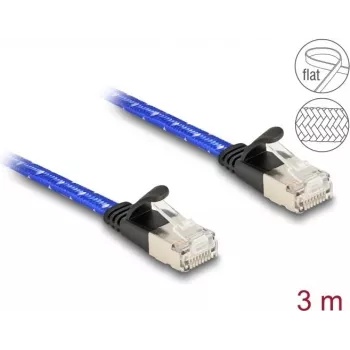 Võrgukaabel DeLOCK RJ45 Lame Cat.6A 3m Sinine