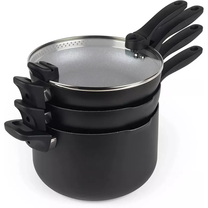 Kööginõude komplekt Russell Hobbs RH01840EU7 — 4-osaline virnastatav metallik marmor