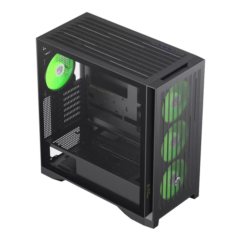 Gamemax korpus | LEADER 2 BK | Must | E-ATX | Toiteplokk pole kaasas
