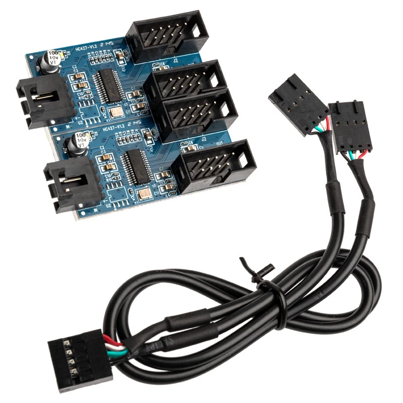 USB 2.0 jaotur Akasa AK-CBUB64-30BK 1–4 pordiga USB 2.0