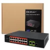Ethernet PoE lüliti QOLTEC 16x RJ45, 2x RJ45 uplink, 1x SFP (MPN 52291)