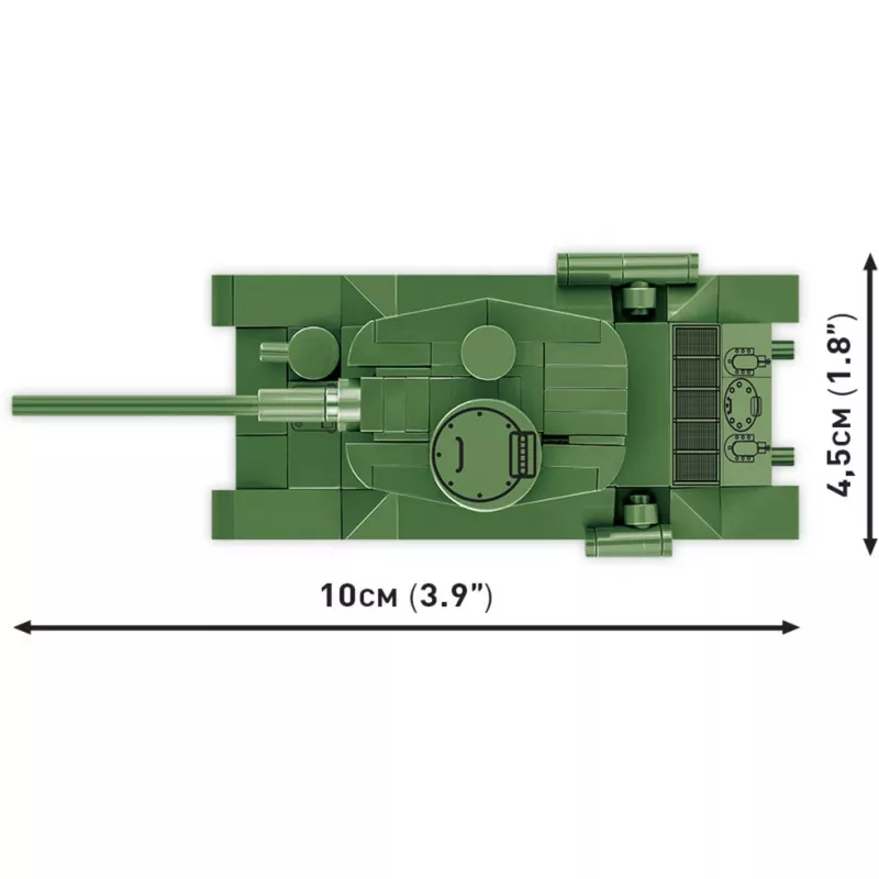 Ehituskomplekt Cobi T-34-85 tanki mudel — 110 osa, vanus 6+, roheline
