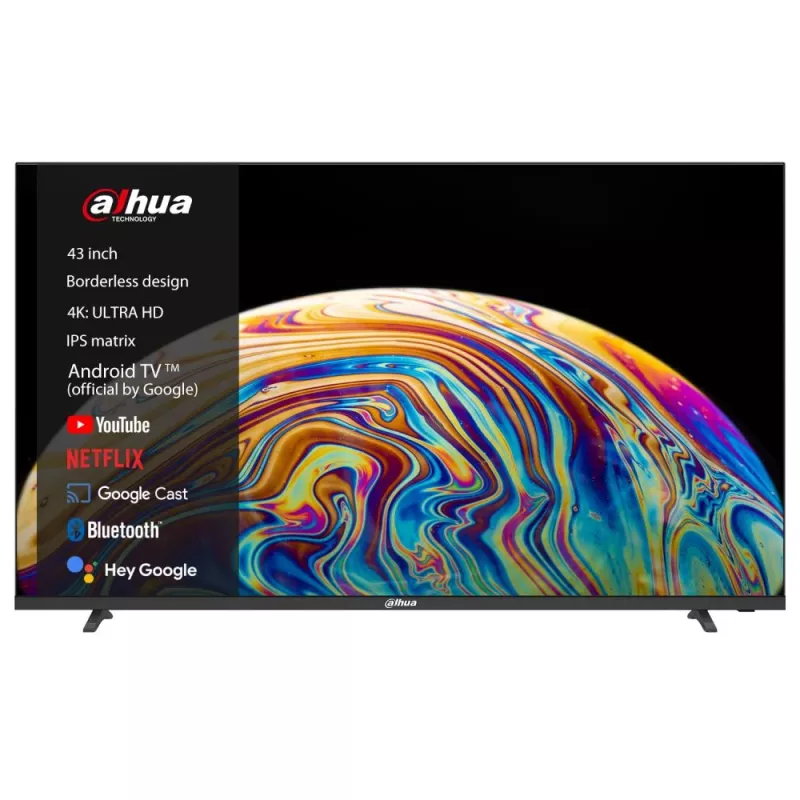 Dahua Technology DHI-LTV43-SD400 TV 108 cm (42,5 tolli) 4K Ultra HD nutiteler Wi-Fi must 260 cd/m²