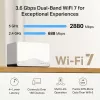 Võrgusüsteem MERCUSYS Halo H27BE kaheribaline Wi‑Fi 7, 2‑pakend, 3x LAN, 3568 Mbit/s, sisseehitatud antennid, valge