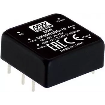 Toiteadapter MEAN WELL DKMW20F-15 20 W 15 V 0,66 A