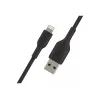 Punutud USB-Lightning kaabel 1m, must