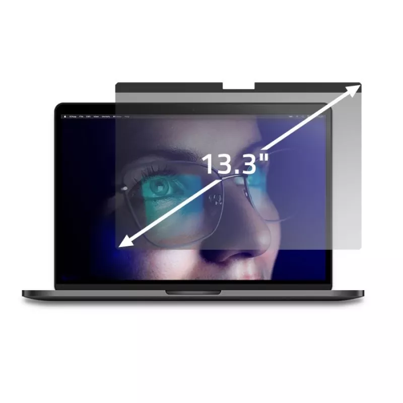 Qoltec Filtro Privaatsus GDPR MacBook Air 13 6 Magnetiline Silmade Kaitse (13.60, 16:9), Kaitsekile sülearvutile