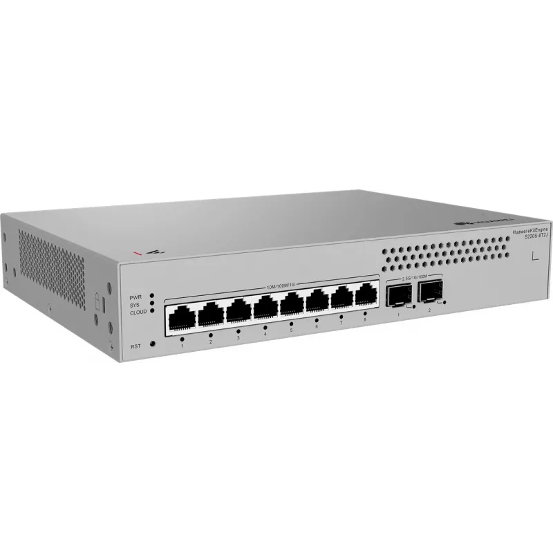 Hallatav lüliti HUAWEI S220S-8T2J L2 Gigabit Ethernet 8 porti 1U hall