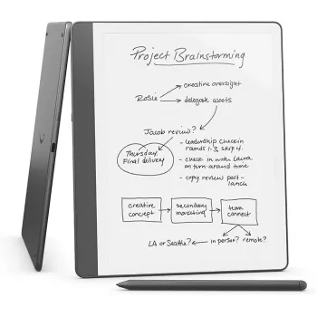 E-luger Amazon Kindle Scribe 2024 — 10,2-tolline 300 ppi, 16 GB, Tungsten, Premium-pliiats kaasas