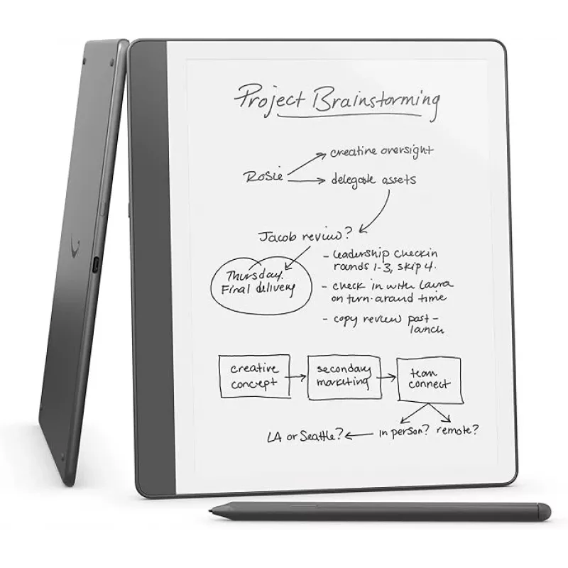 E-luger Amazon Kindle Scribe 2024 — 10,2-tolline 300 ppi, 16 GB, Tungsten, Premium-pliiats kaasas
