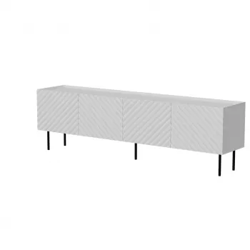 TV-kapp cama meble LUCCA 4D, 2000×400×590 mm, valge, puitlaastplaadist pealispind