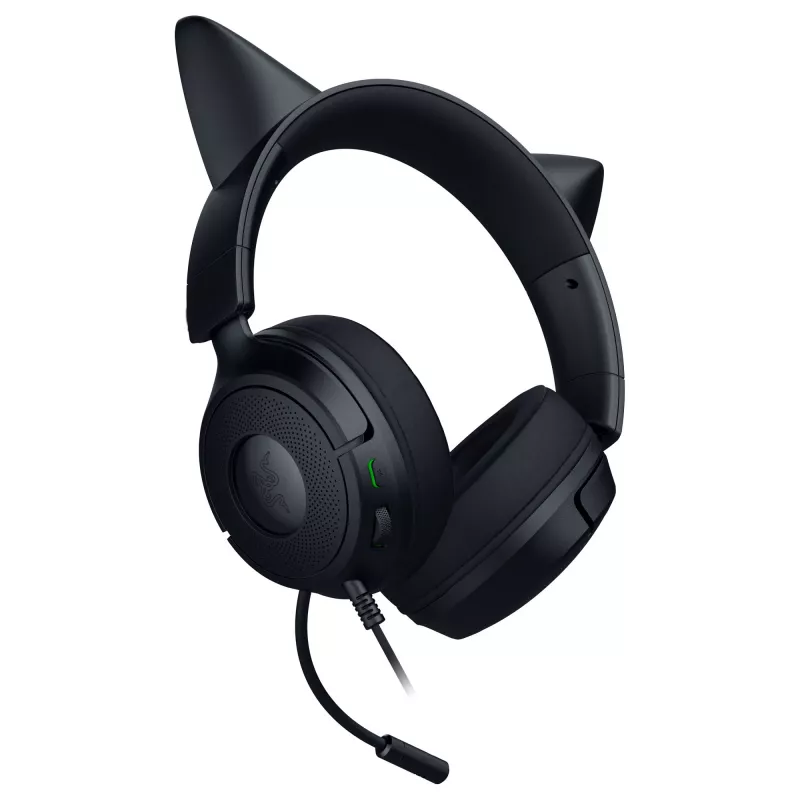 Juhtmega mänguri peakomplekt Razer Kraken Kitty V3 X — kõrvapealne, integreeritud mikrofon
