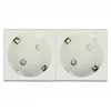 Seinapistikupesa DELOCK 81423 — CEE 7/3, 16 A, 250 V, valge, ABS/PC, 45×90 mm