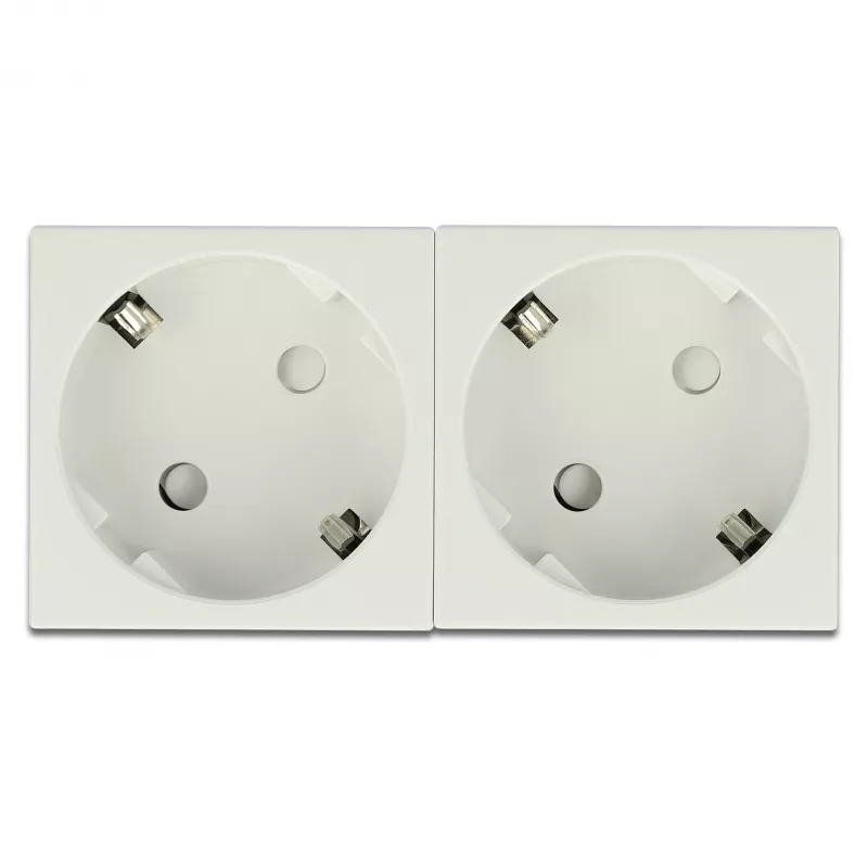 Seinapistikupesa DELOCK 81423 — CEE 7/3, 16 A, 250 V, valge, ABS/PC, 45×90 mm