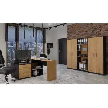 Topeshop OLIV 2D ANT/ART KPL kontoriraamaturiiul